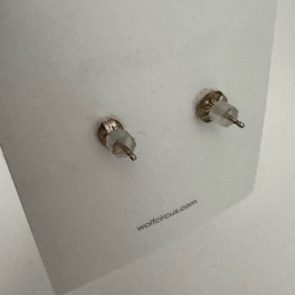 Wolf Circus Blue and Pearl Drop Earrings - Picture 3 of 3